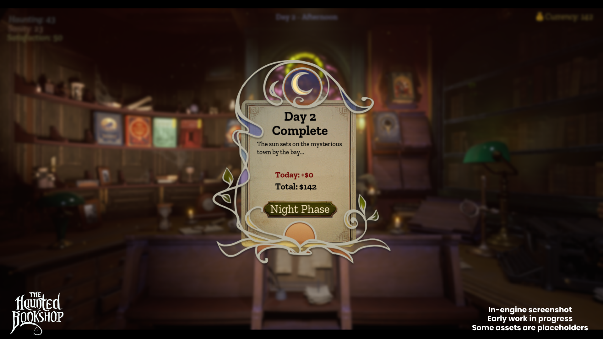 End of day summary screen