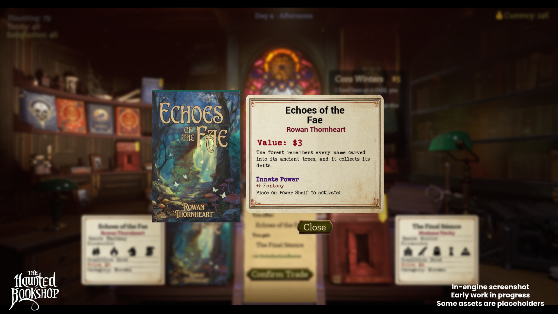 Trading cards interface